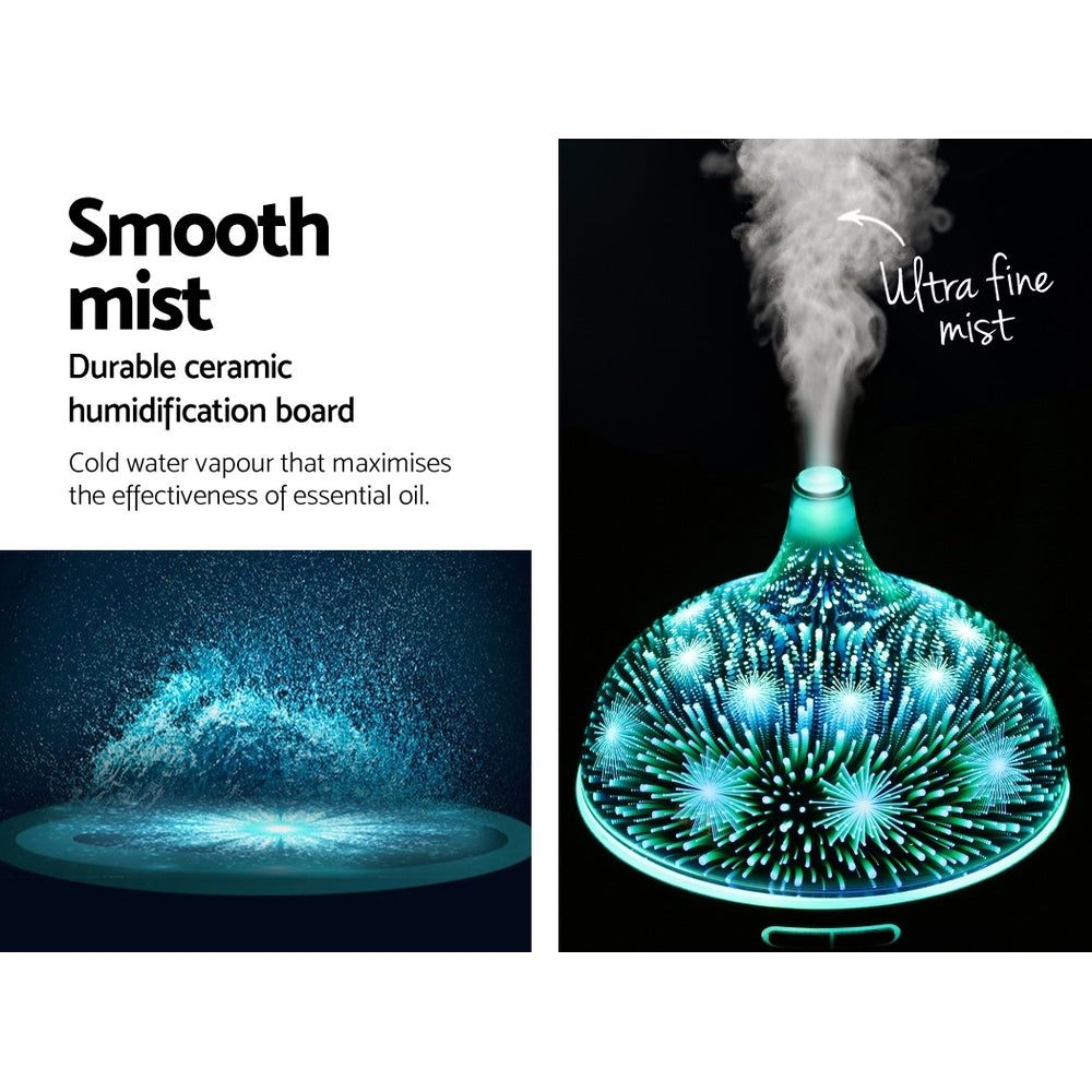 Marlook Aroma Diffuser Aromatherapy 3D Glass 400ml