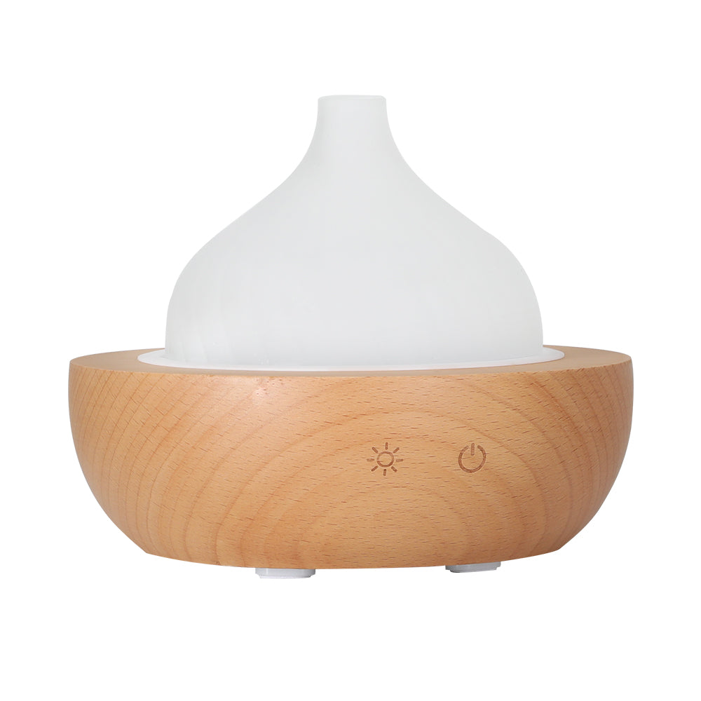 Marlook Aroma Aromatherapy Diffuser LED Oil Ultrasonic Air Humidifier Glass Wood