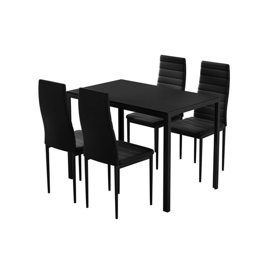 Marlook Dining Chairs and Table Dining Set 4 Chair Set Of 5 Black
