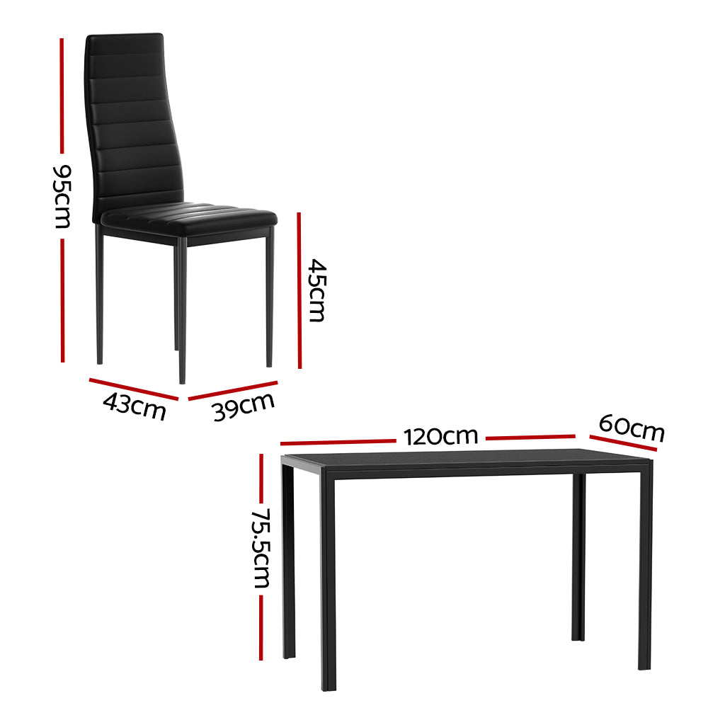 Marlook Dining Chairs and Table Dining Set 6 Chair Set Of 7 Black