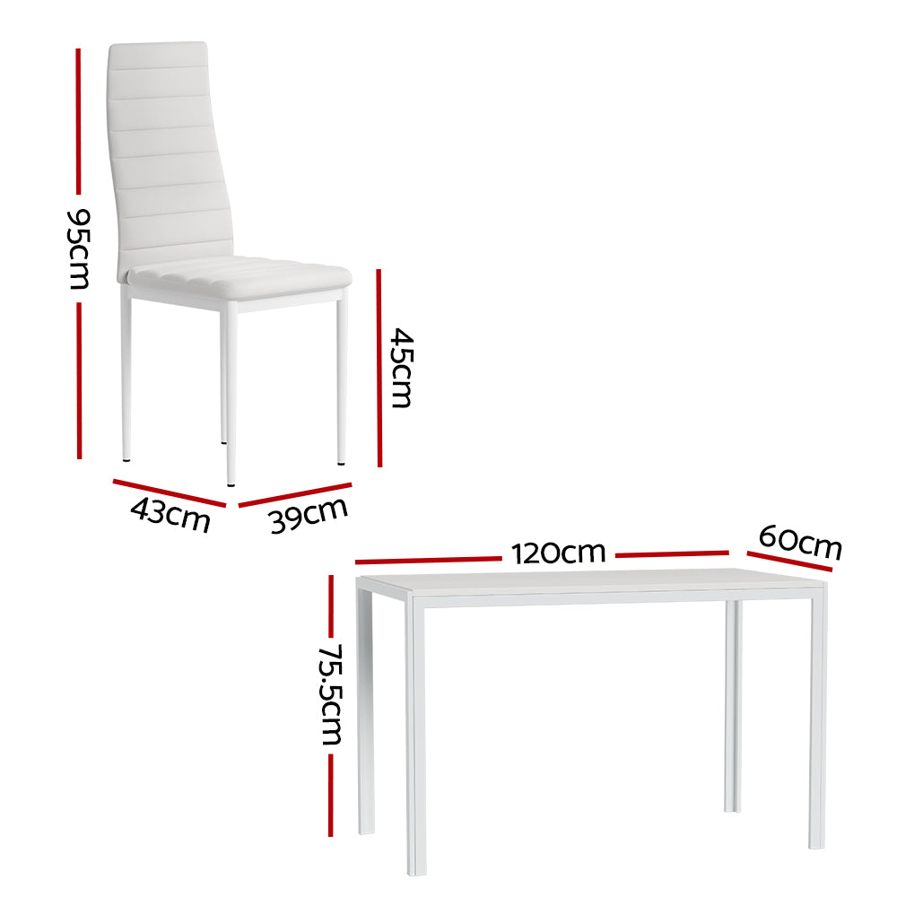 Marlook Dining Chairs and Table Dining Set 6 Chair Set Of 7 White