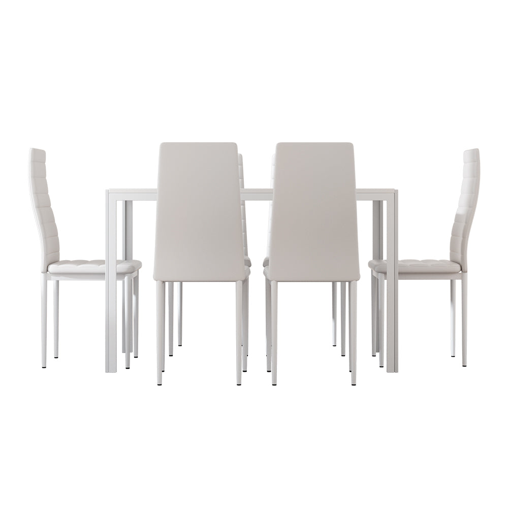Marlook Dining Chairs and Table Dining Set 6 Chair Set Of 7 White