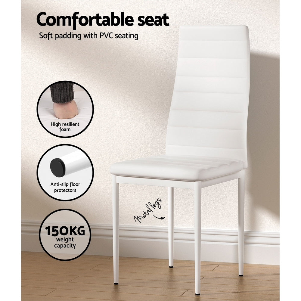Marlook Dining Chairs and Table Dining Set 6 Chair Set Of 7 White