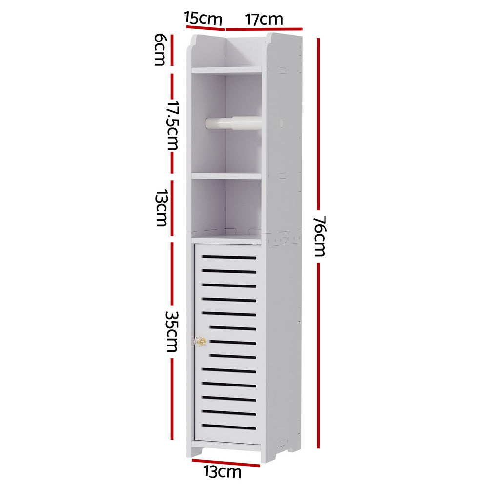 Marlook Bathroom Cabinet Toilet Roll Holder Tissue Organizer 3 Tier Floor Cabinet