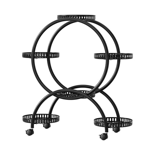 Marlook Plant Stand 6 Tier Metal Flower Pot Rack Wheels
