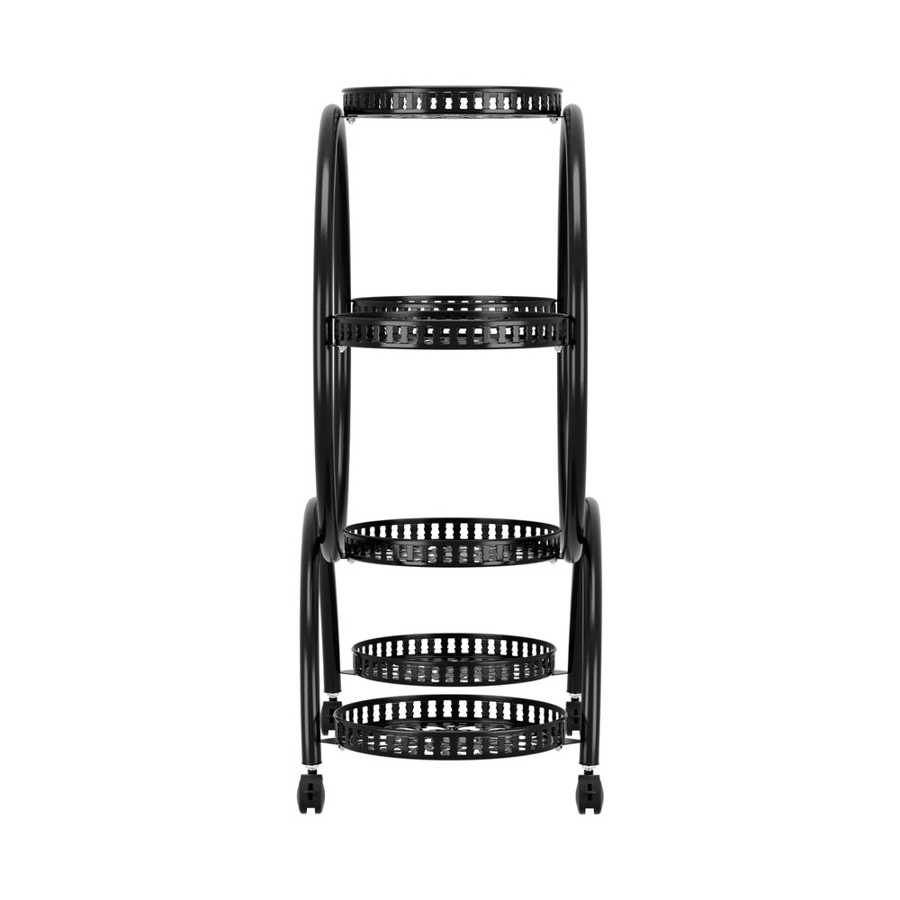 Marlook Plant Stand 6 Tier Metal Flower Pot Rack Wheels