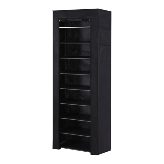 Marlook Shoe Rack Cabinet Removable Cover 10 tier Black