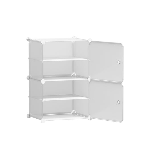 Marlook Shoe Box DIY Set of 2 Storage Cube Stackable White