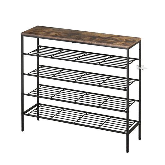 Marlook Shoe Rack 5-tier 25 Pairs Walnut Bob