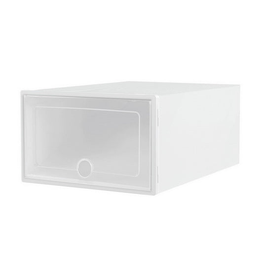 Marlook Shoe Box Rack DIY Set of 12 Stackable White Abel