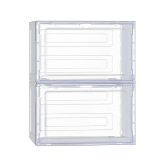 Marlook Shoe Box Rack DIY Set of 2 Stackable Magnetic Door