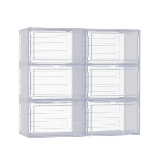 Marlook Shoe Box DIY Set of 6 Stackable Magnetic Door