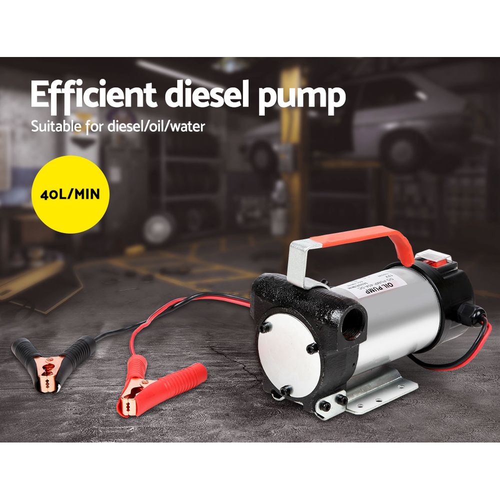 Marlook 12V Diesel Transfer Pump Extractor Oil Fuel Electric Bowser Auto Display