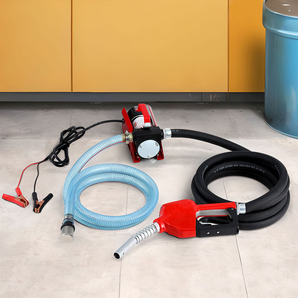 Marlook Fuel Transfer Pump Electric Diesel Kerosene Pump 12V DC 10GPM Nozzle Hose