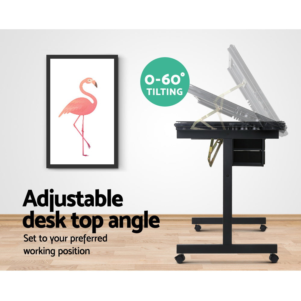 Marlook Drawing Desk Drafting Table Black