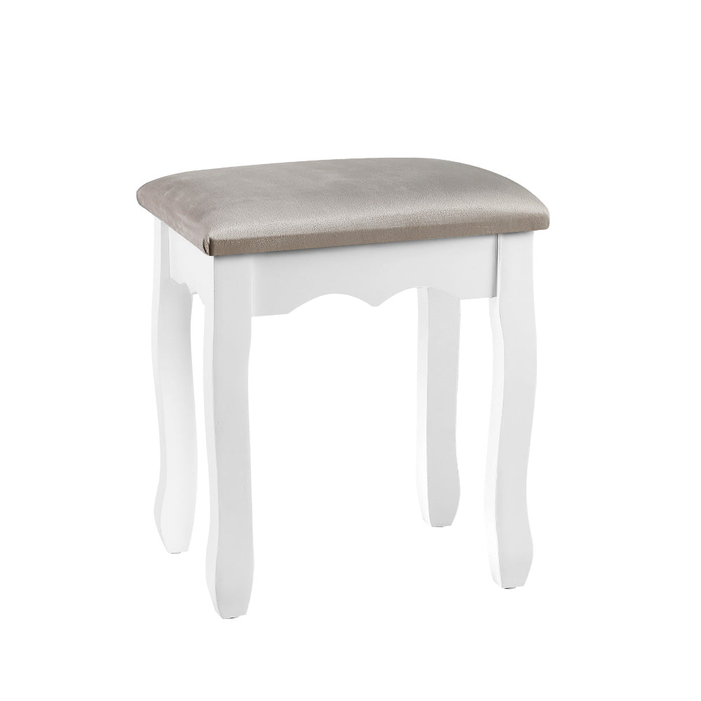 Marlook Dressing Table Stool Velvet Grey