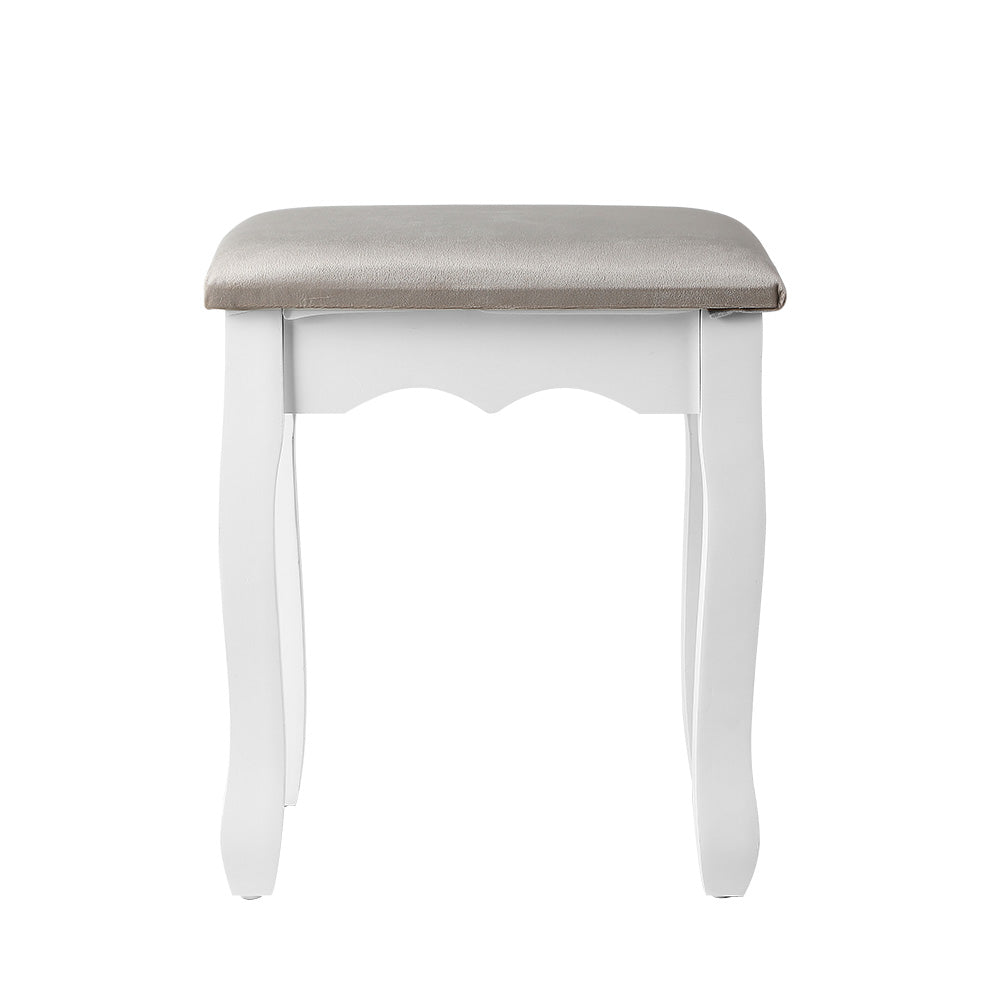 Marlook Dressing Table Stool Velvet Grey