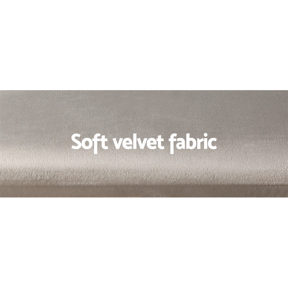 Marlook Dressing Table Stool Velvet Grey