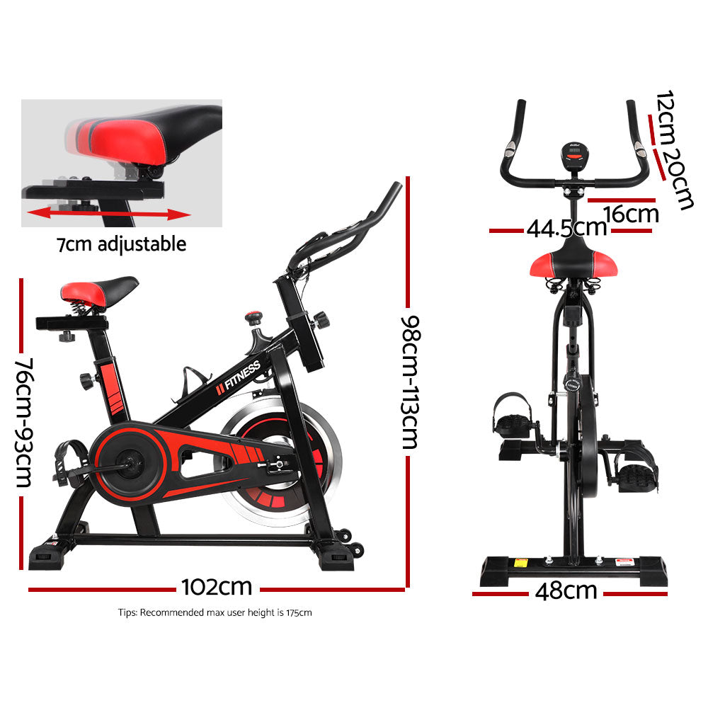 Marlook Spin Bike Exercise Bike Flywheel Cycling Home Gym Fitness 120kg