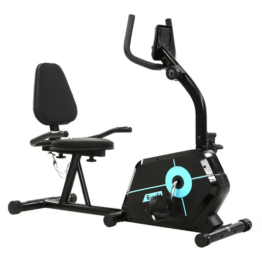 Marlook Exercise Bike Magnetic Recumbent Indoor Cycling Home Gym Cardio 120kg