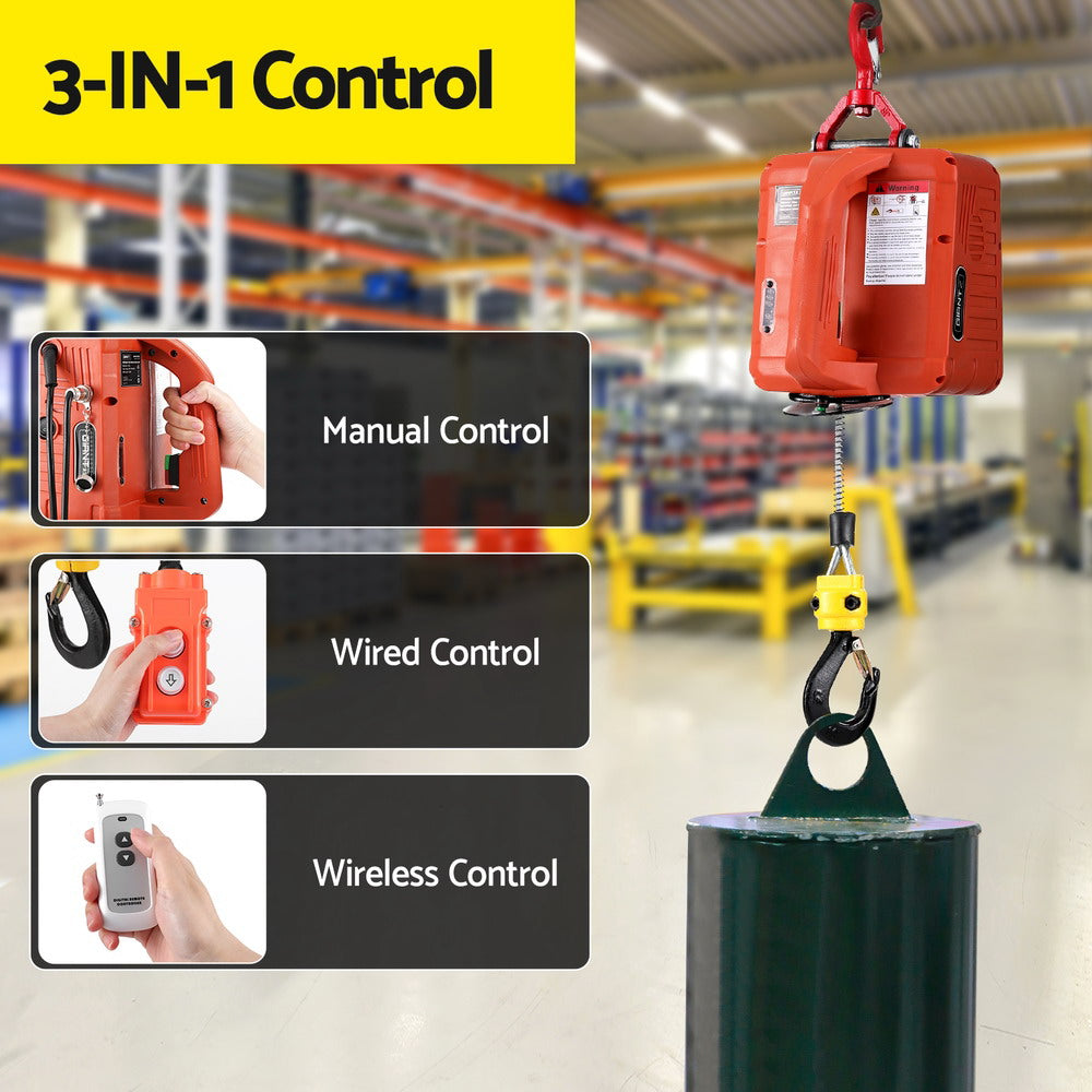 Marlook Electric Hoist Winch 500KG Wired/Wireless Remote Control