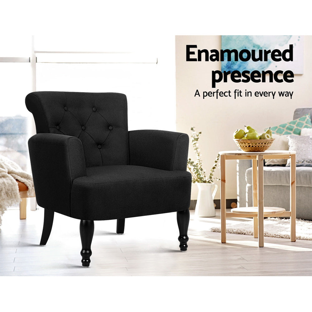 Marlook Armchair Wingback Charcoal Lothair