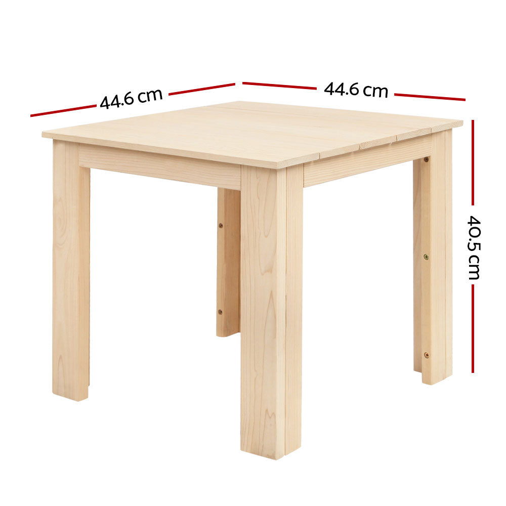 Marlook Coffee Side Table Wooden Desk Outdoor Furniture Camping Garden Natural