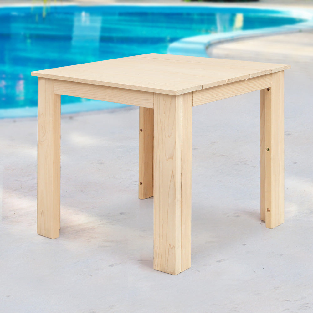 Marlook Coffee Side Table Wooden Desk Outdoor Furniture Camping Garden Natural