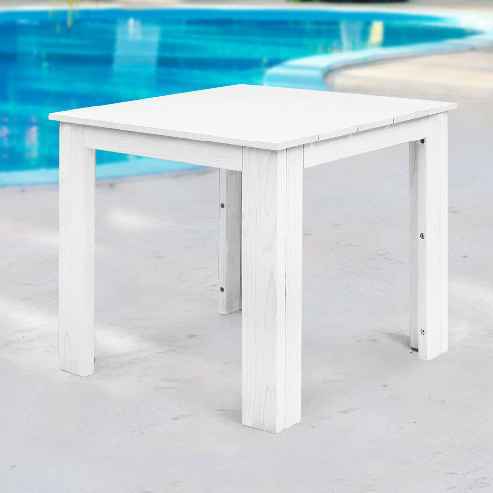 Marlook Coffee Side Table Wooden Desk Outdoor Furniture Camping Garden White