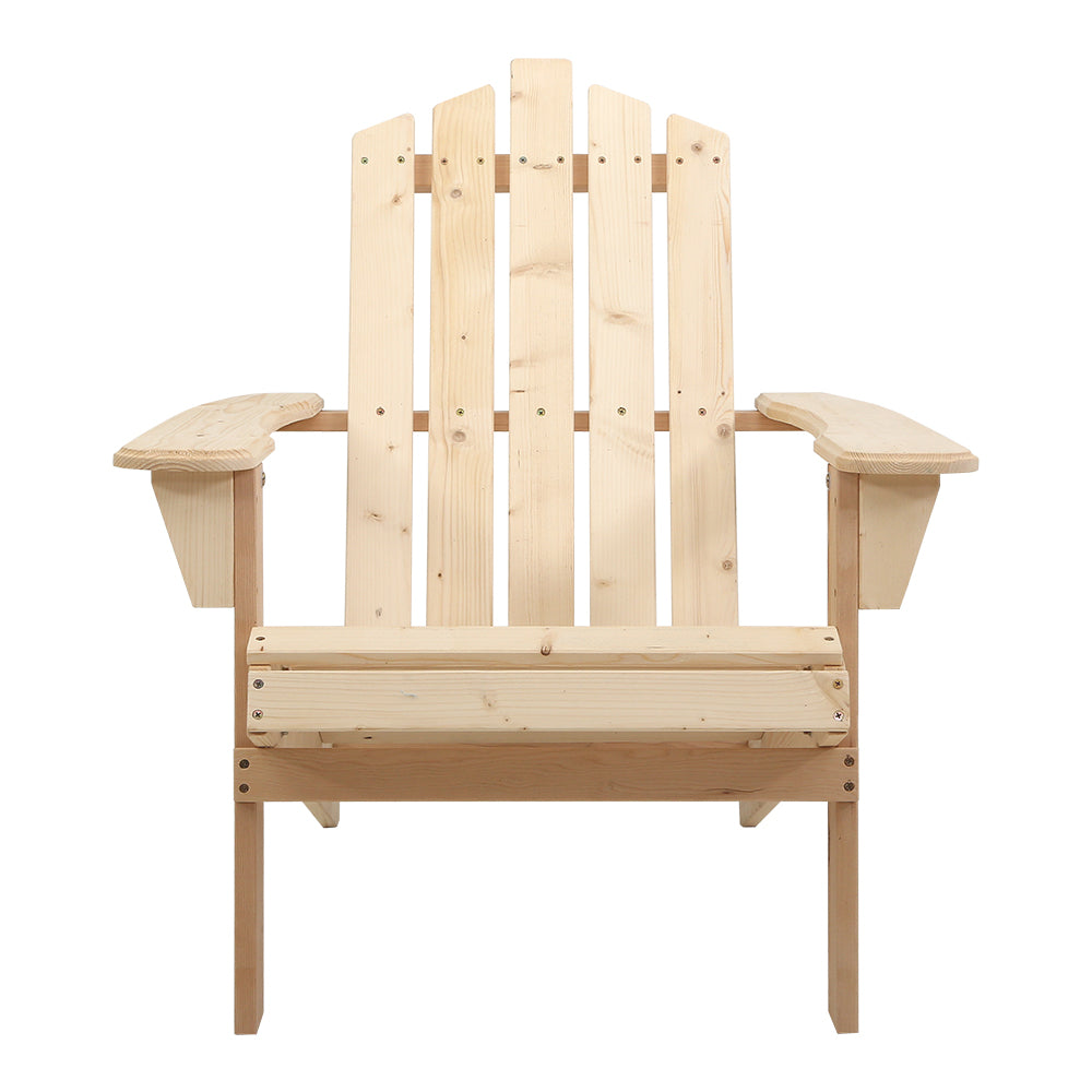 Marlook Adirondack Outdoor Chairs Wooden Beach Chair Patio Furniture Garden Natural