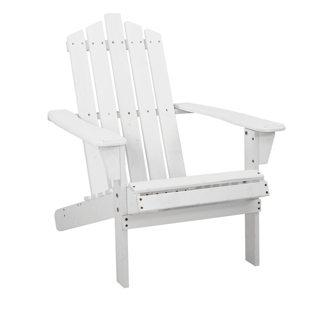 Marlook Adirondack Outdoor Chairs Wooden Beach Chair Patio Furniture Garden White