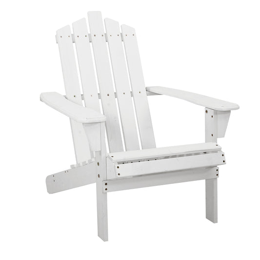 Marlook Adirondack Outdoor Chairs Wooden Beach Chair Patio Furniture Garden White