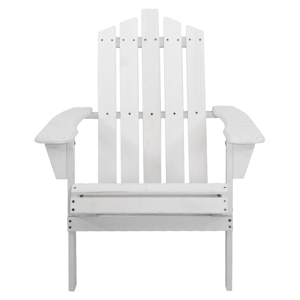 Marlook Adirondack Outdoor Chairs Wooden Beach Chair Patio Furniture Garden White