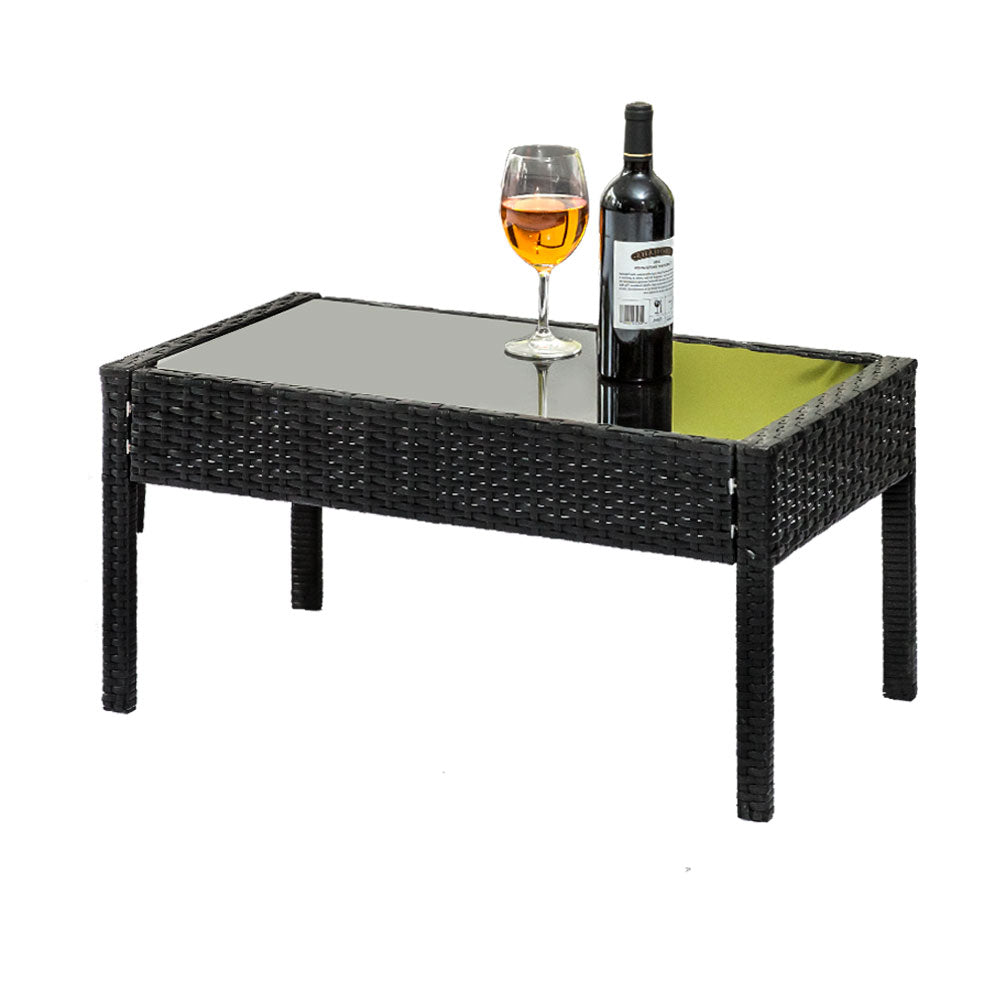 Marlook Outdoor Sofa Set Wicker Lounge Setting Table and Chairs Storage Cover