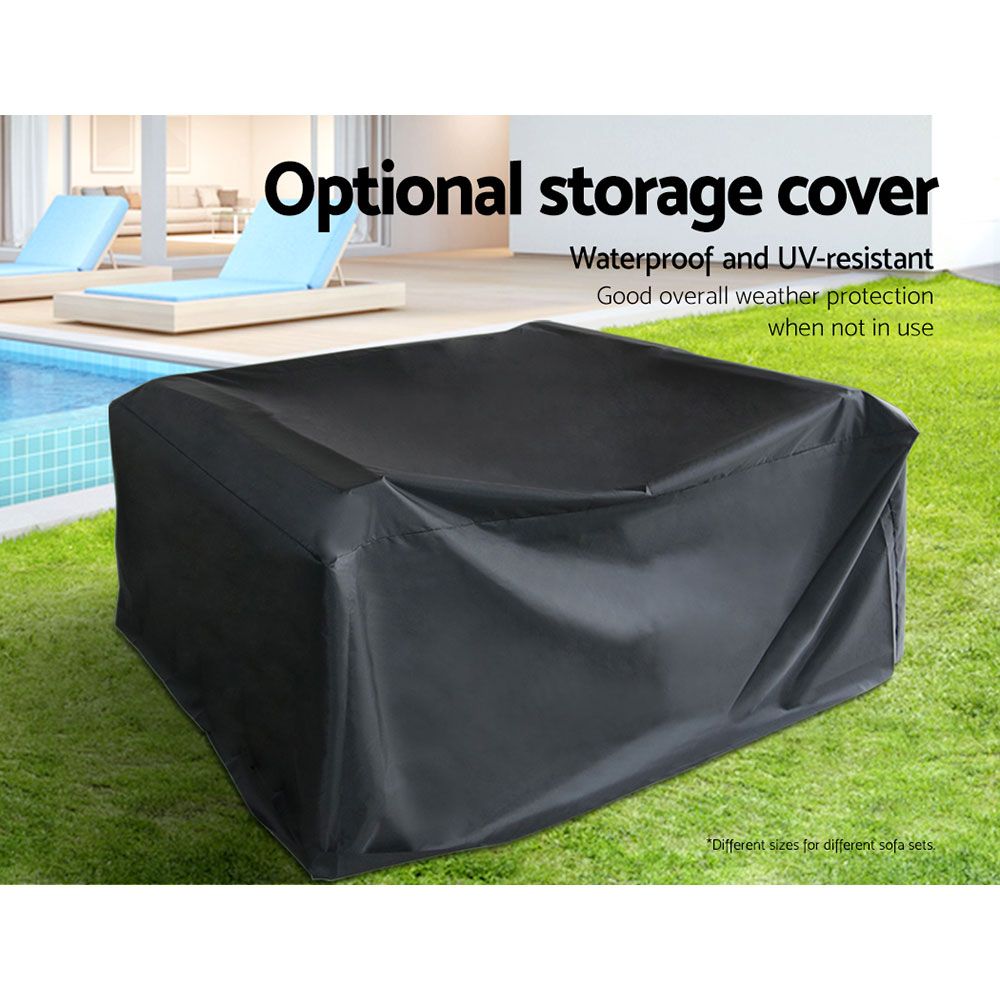 Marlook 12PC Sofa Set with Storage Cover Outdoor Furniture Wicker