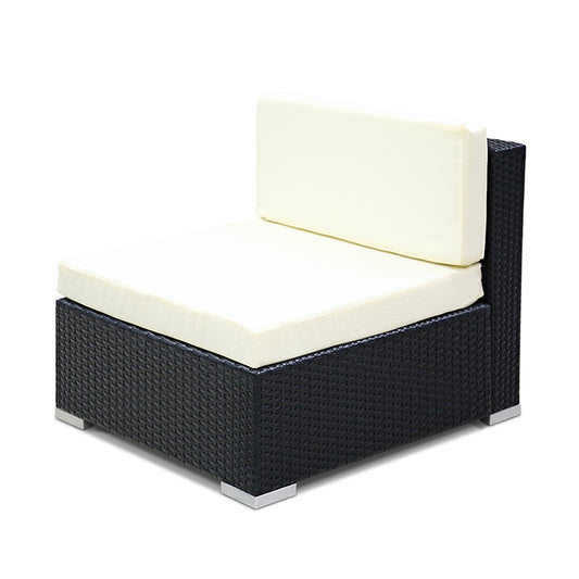 2PC Marlook Outdoor Furniture Sofa Set Wicker Rattan Garden Lounge Chair Setting