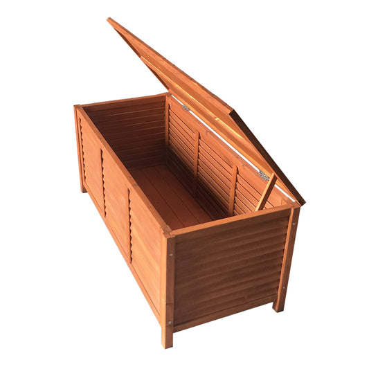 Marlook Outdoor Storage Bench Box 210L Wooden Patio Furniture Garden Chair Seat