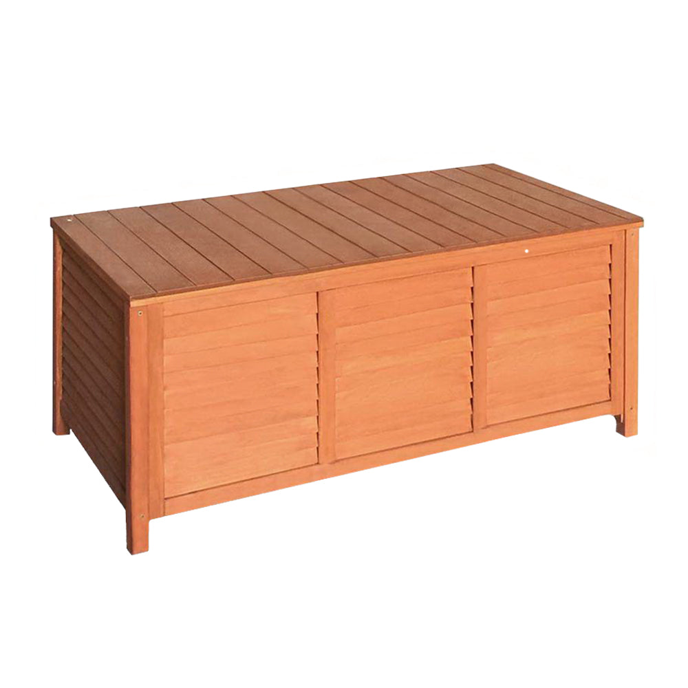 Marlook Outdoor Storage Bench Box 210L Wooden Patio Furniture Garden Chair Seat