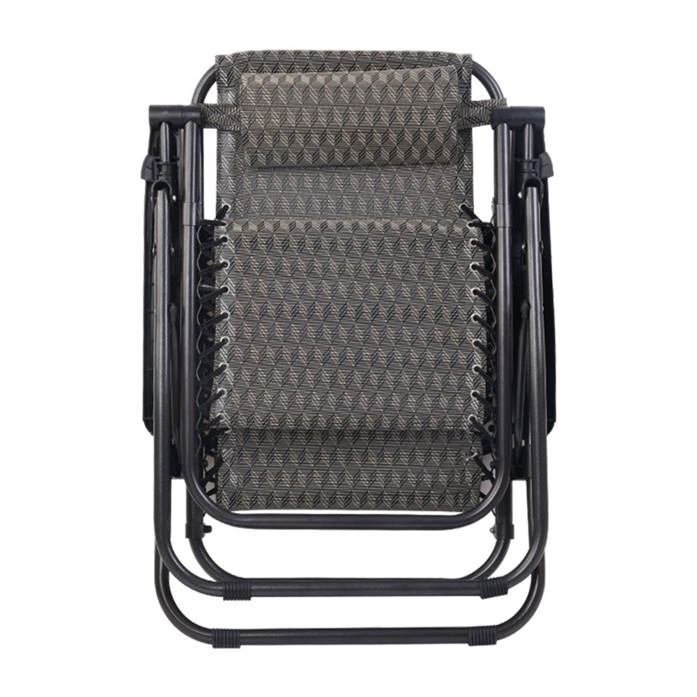 Marlook Zero Gravity Chair Folding Outdoor Recliner Adjustable Sun Lounge Camping Grey