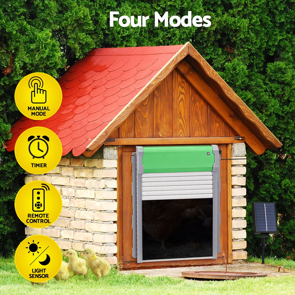 Marlook Automatic Chicken Coop Door Opener Cage Closer Timer Light Sensor