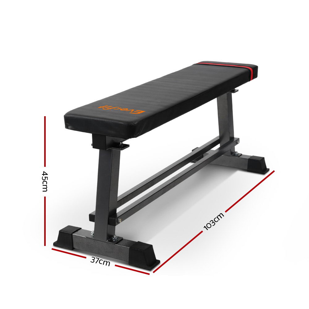 Marlook Weight Bench Flat Bench Press Home Gym Equipment 300kg Capacity