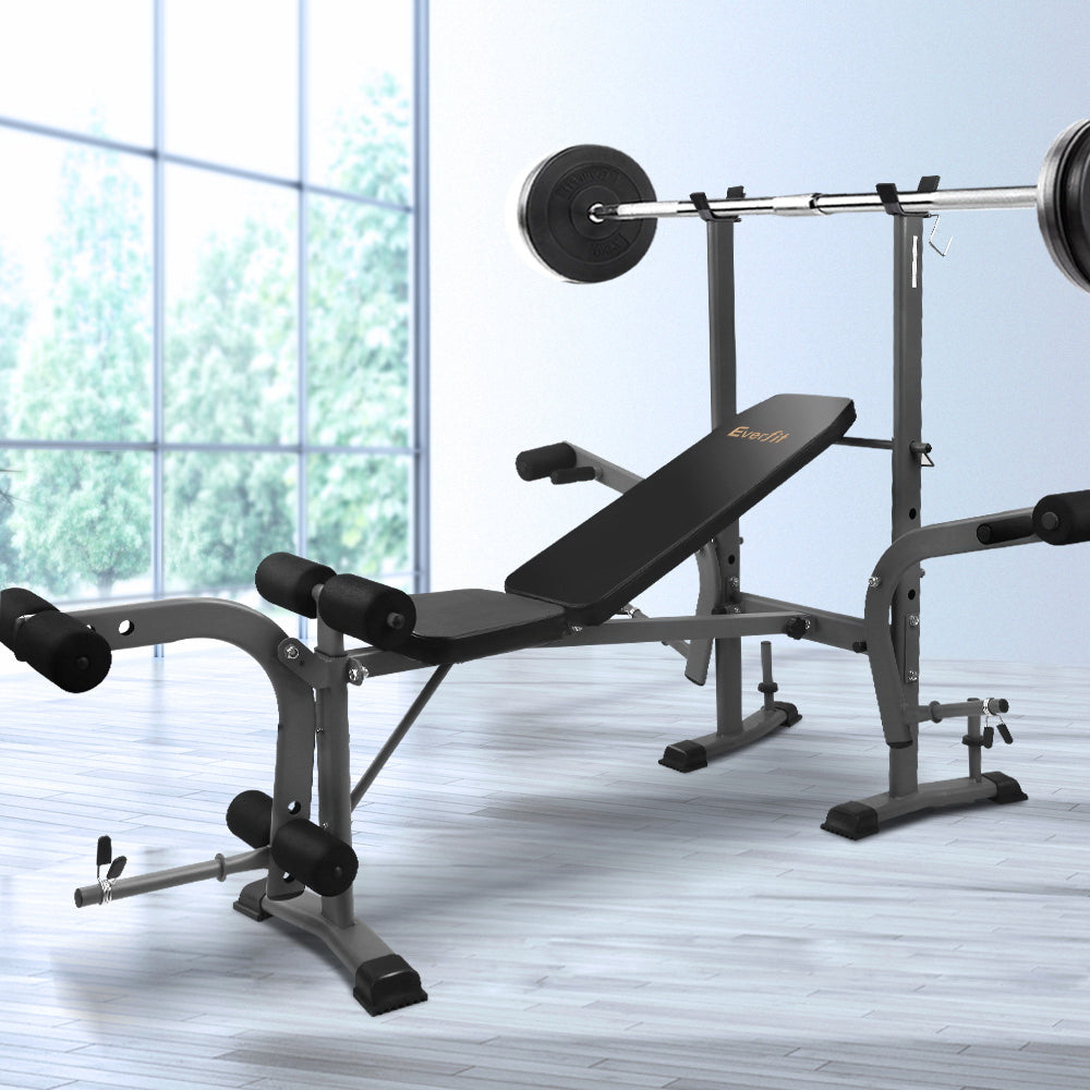 Marlook Weight Bench 8 in 1 Bench Press Adjustable Home Gym Station 200kg