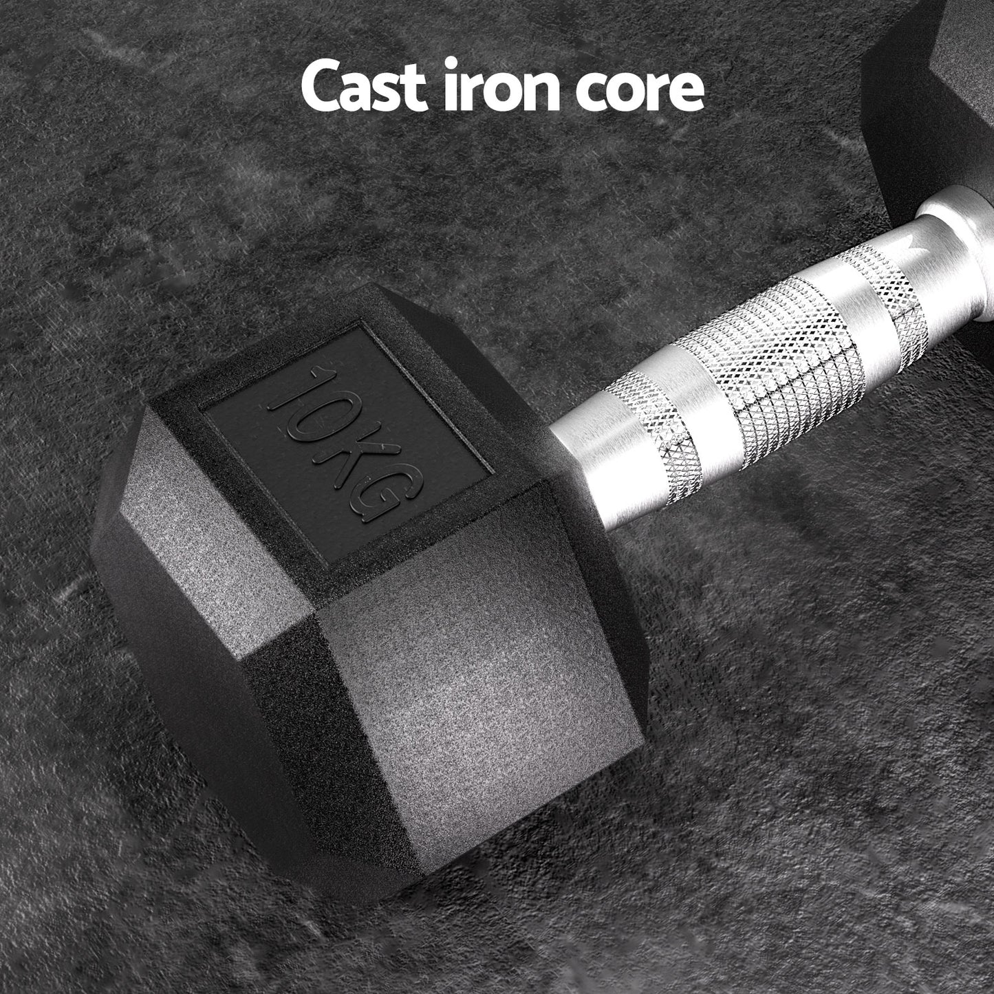 Marlook 20kg Hex Dumbbells Set Dumbbells Weights Lifting Bench Gym Workout 2x10kg