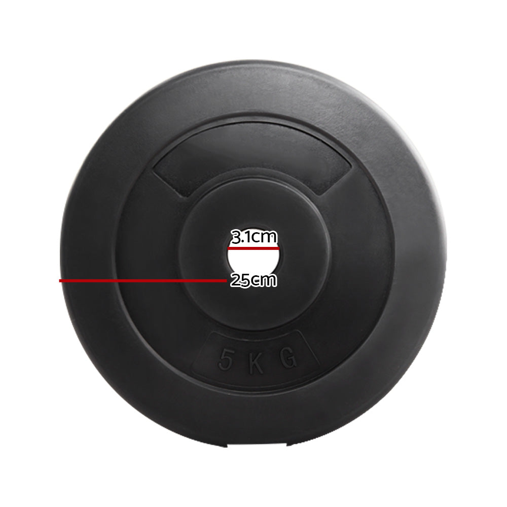 Marlook Weight Plates Standard 2X 5kg Barbell Plate Weight Lifting