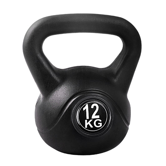 Marlook 12kg Kettlebell Set Weight Lifting Bench Dumbbells Kettle Bell Gym Home