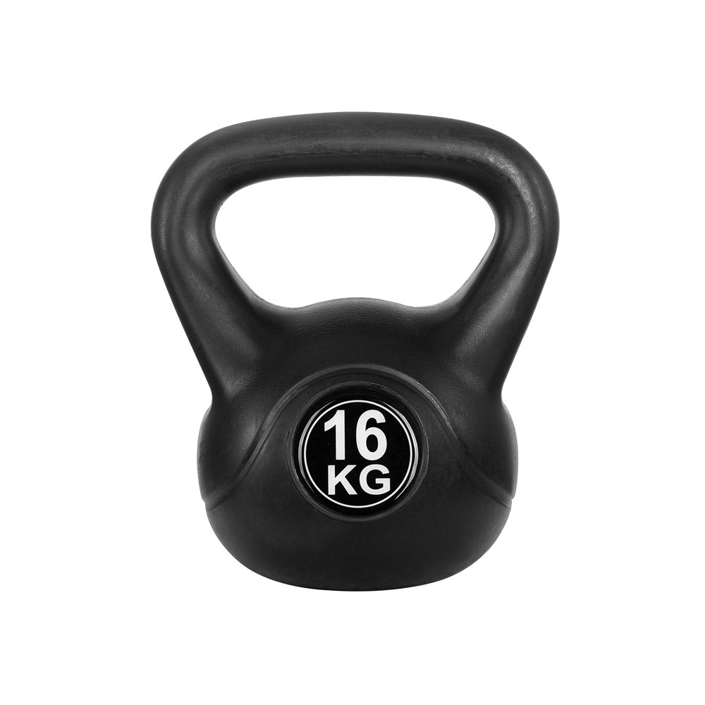 Marlook 16kg Kettlebell Set Weight Lifting Bench Dumbbells Kettle Bell Gym Home