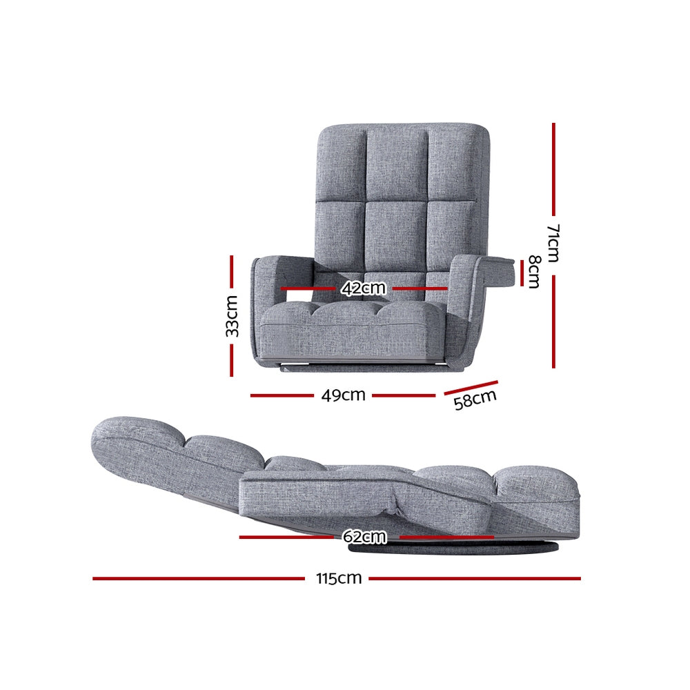 Marlook Floor Lounge Sofa Bed Swivel Grey