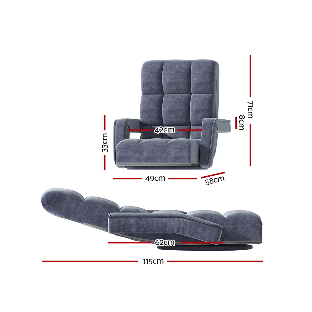 Marlook Floor Lounge Sofa Bed Swivel Charcoal