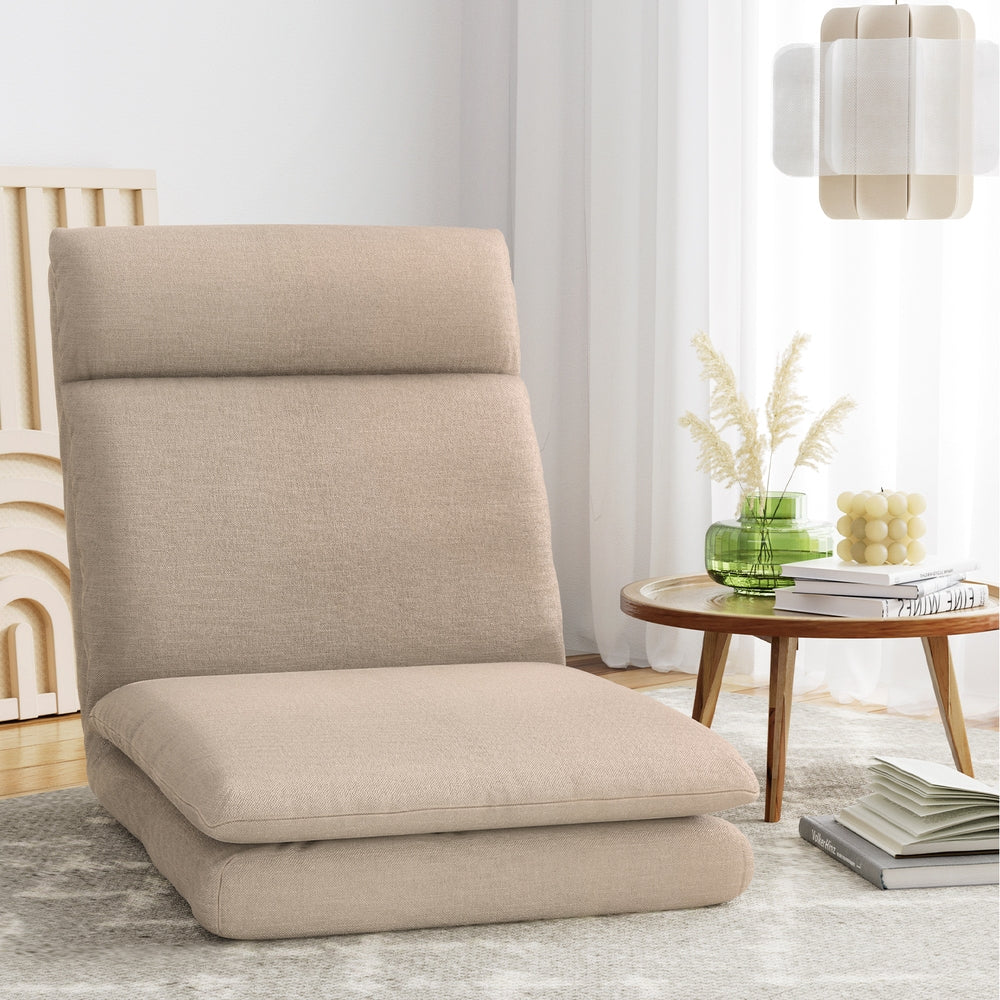 Marlook Floor Lounge Sofa Bed 1 Seater Linen Beige