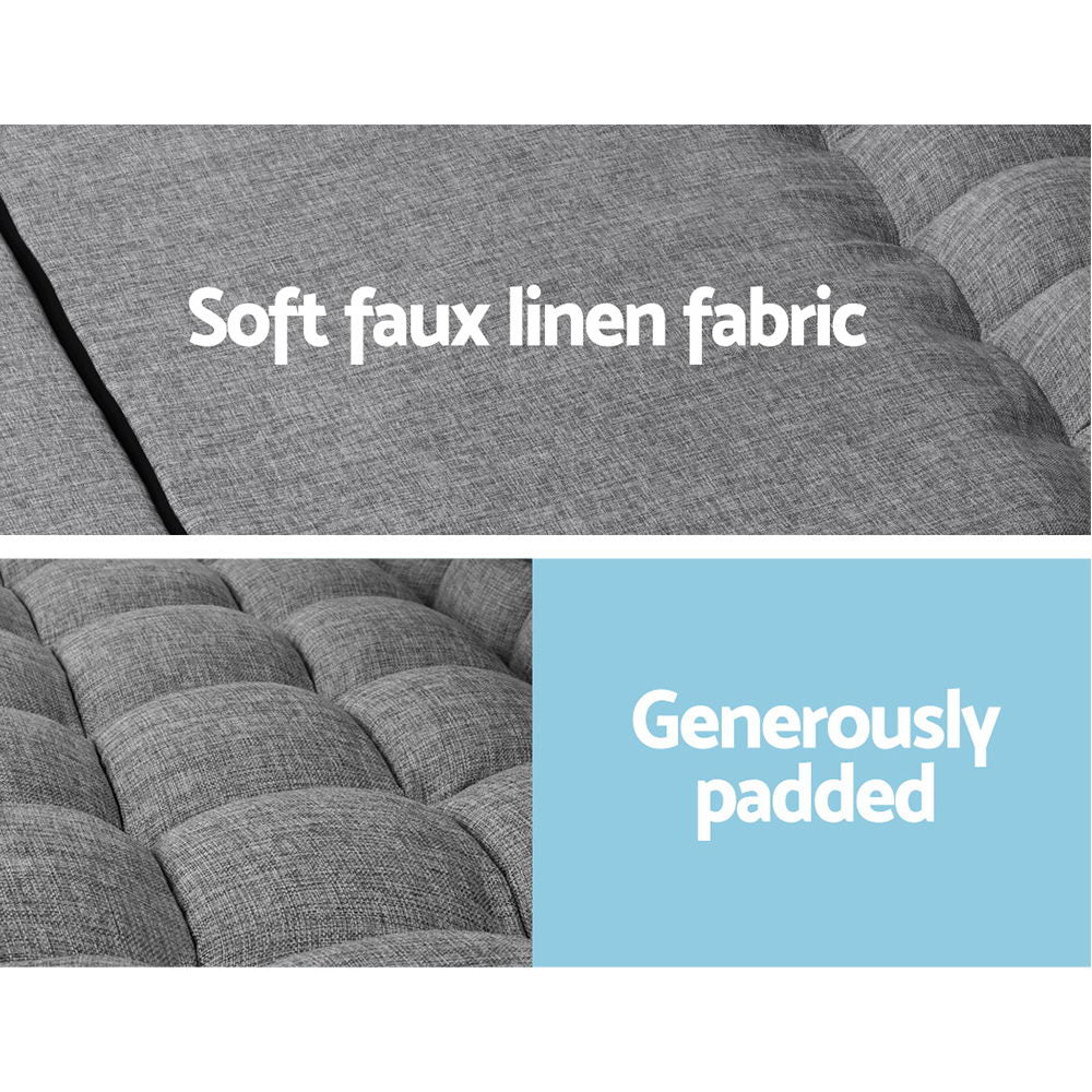 Marlook Lounge Sofa Bed 2-seater Grey Fabric